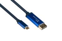 GOOD CONNECTIONS - Alcasa 4812-CSF015B 1.5m Adapterkabel USB-C, 1,5 m, USB Typ-C, DisplayPort, Männlich, Männlich, Gerad