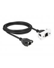 Delock Netzwerkkabel - RJ-45 (W) mit Muttern zu RJ-45 (W) - Paneel montierbar -