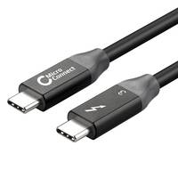 Microconnect TB3005, Männlich, Männlich, 0,5 m, Schwarz, 40 Gbit/s, Kupfer