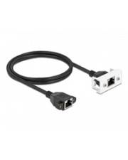 Delock Netzwerkkabel - RJ-45 (W) mit Muttern zu RJ-45 (W) - Paneel montierbar -