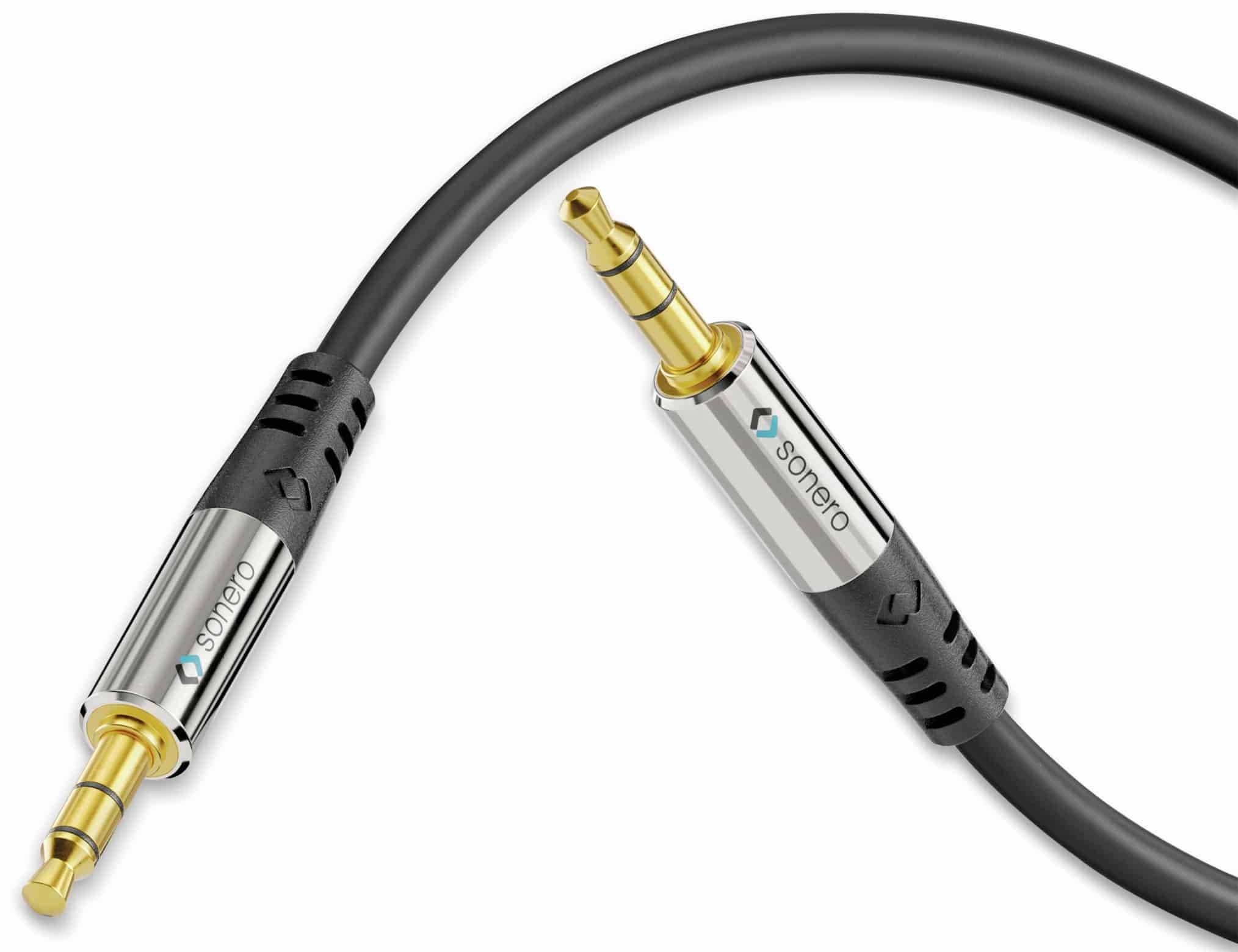 SONERO Klinkenkabel 3,5 mm, Stereo, 10 m, schwarz