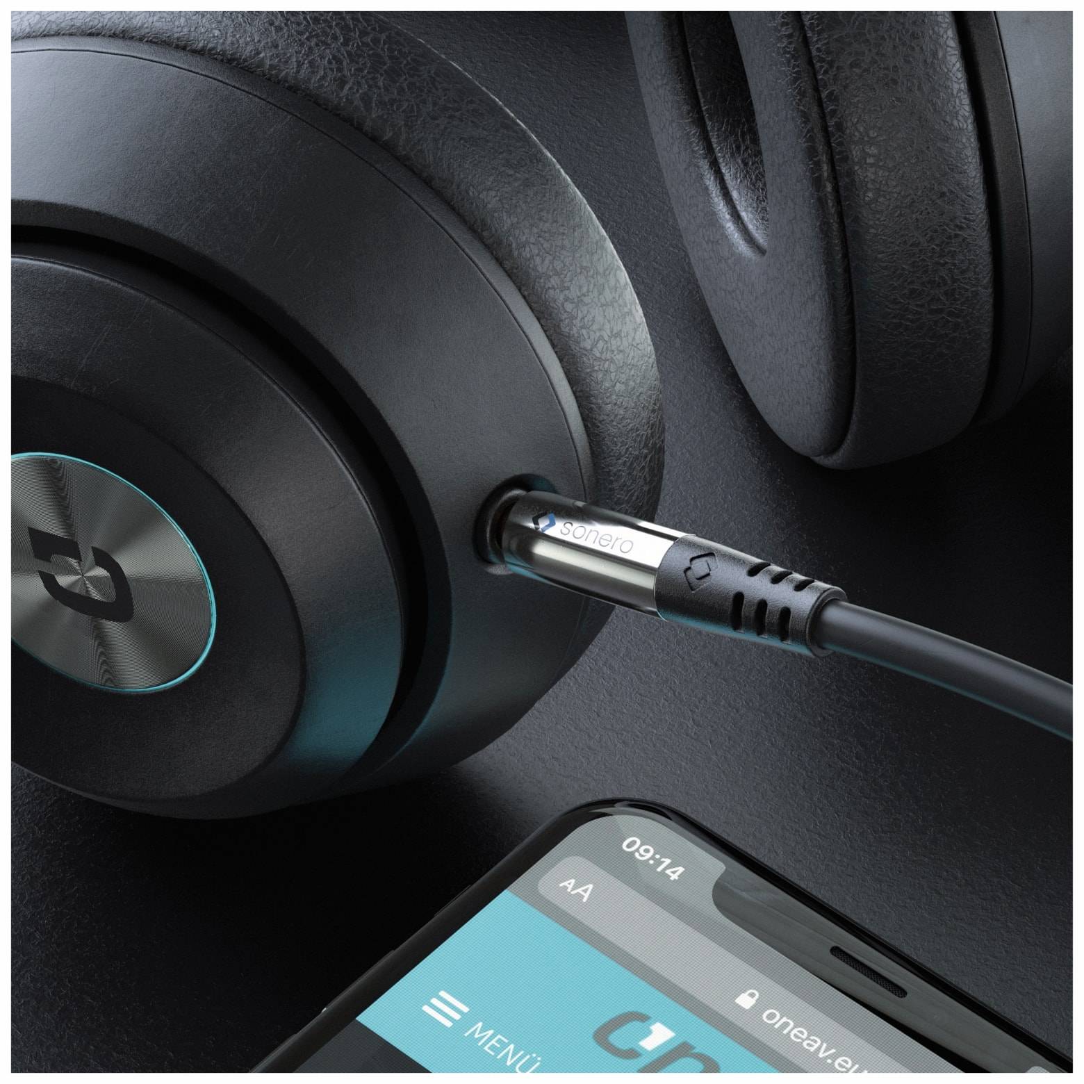 SONERO Klinkenkabel 3,5 mm, Stereo, 10 m, schwarz