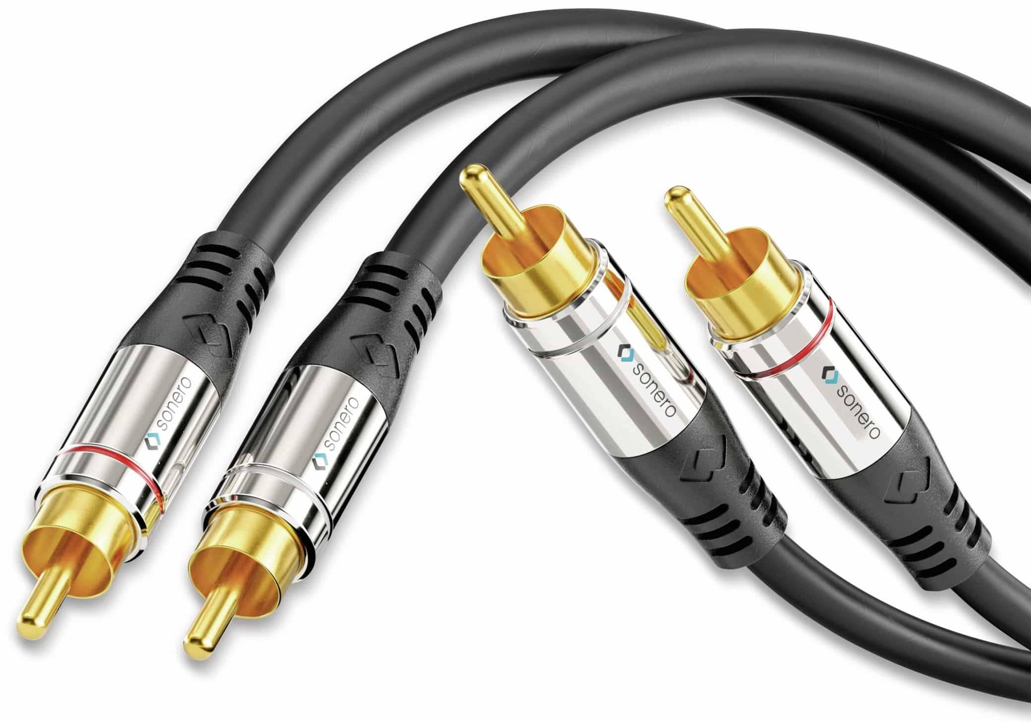 SONERO Cinchkabel Stereo, 3,0 m, schwarz