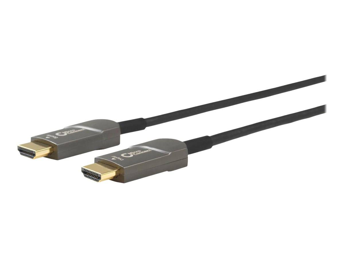 MicroConnect Premium - HDMI-Kabel mit Ethernet - HDMI männlich zu HDMI männlich - 10 m - Hybrid Kupfer/Kohlefaser - Schw