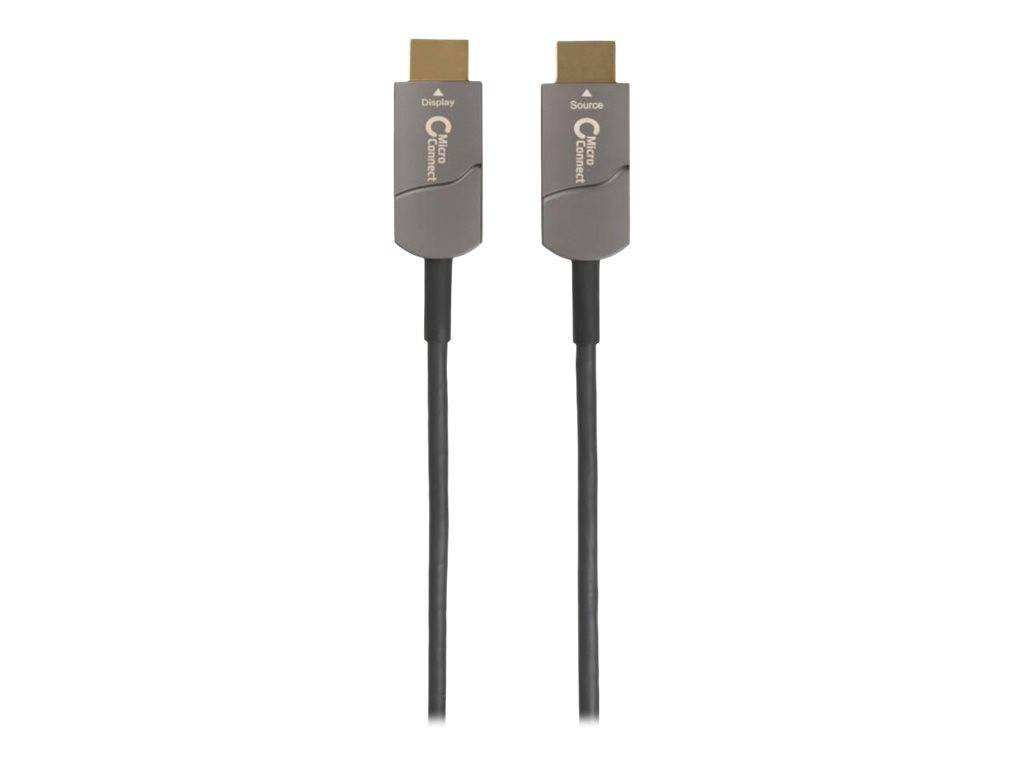 MicroConnect Premium - HDMI-Kabel mit Ethernet - HDMI männlich zu HDMI männlich - 10 m - Hybrid Kupfer/Kohlefaser - Schw