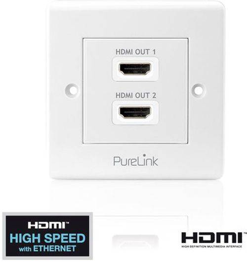 PureLink PureInstall Serie HDMI Anschlussdose, 2-fach, weiß