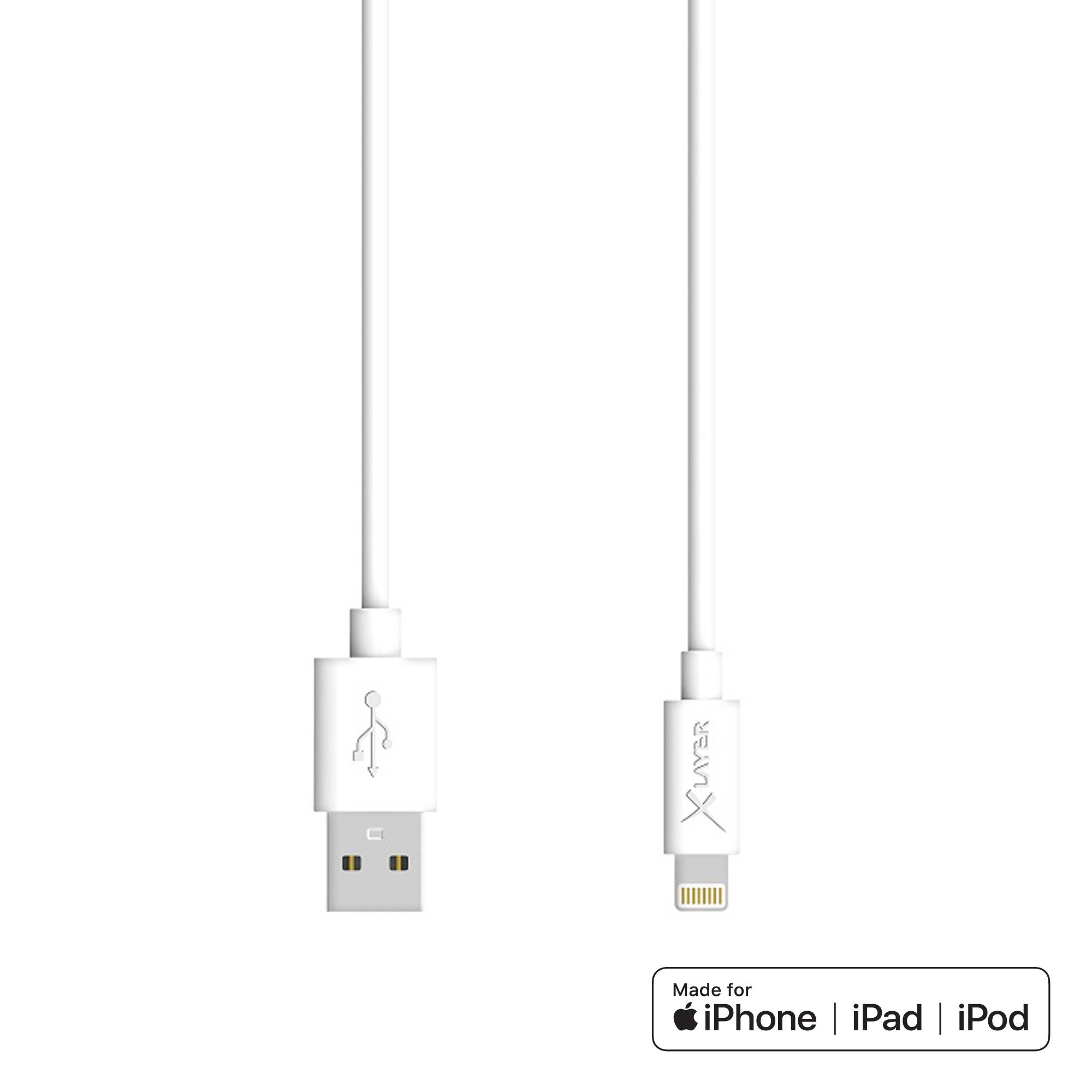Kabel XLayer PREMIUM USB to Lightning Sync & Charge MFi-zertifiziert White 1.20 m