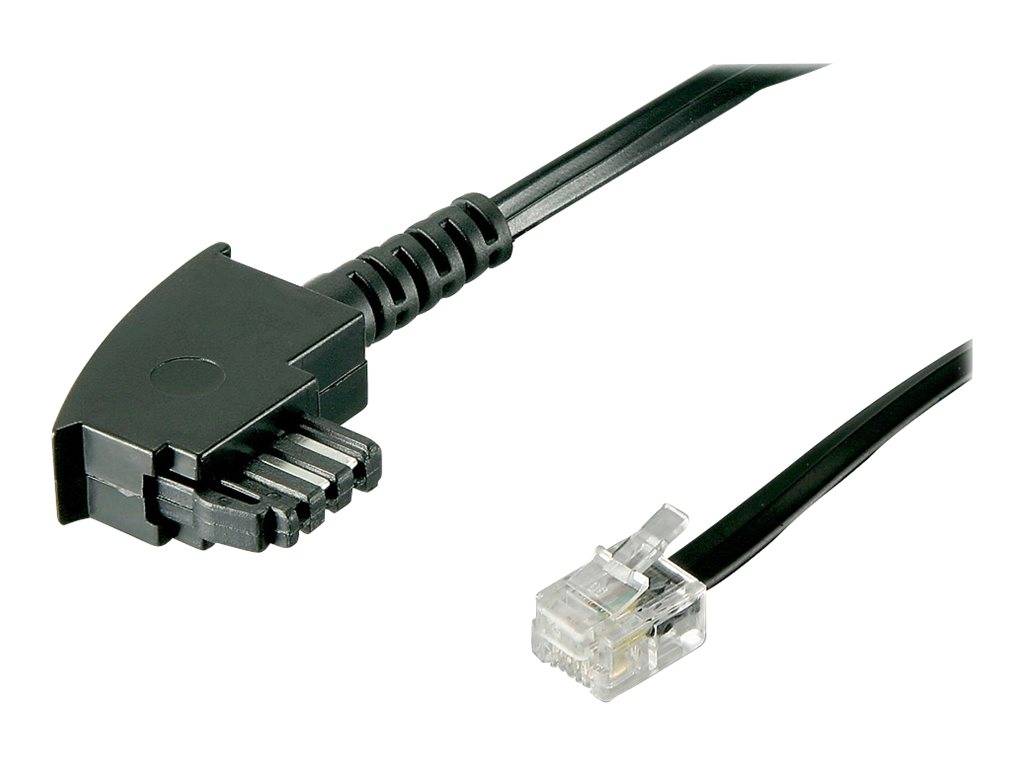 WENTRONIC - goobay - Telefonkabel - RJ-11/RJ-14 (M) bis TAE-F (M)