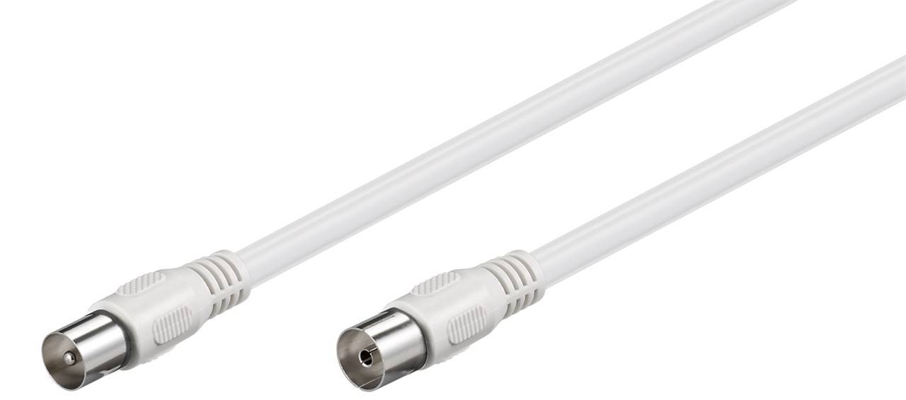 goobay Antennenkabel class aauf 85 2 x geschirmt weiß 1,5 m