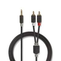 Nedis Stereo-Audiokabel | 3.5 mm Stecker | 2x RCA Stecker Vergoldet | 2.00 m |