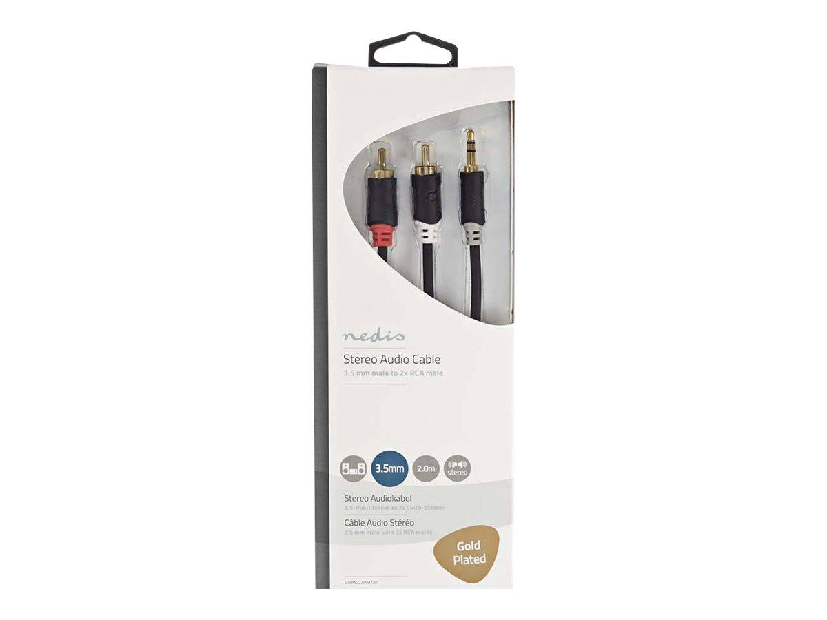 Nedis Stereo-Audiokabel | 3.5 mm Stecker | 2x RCA Stecker Vergoldet | 2.00 m |