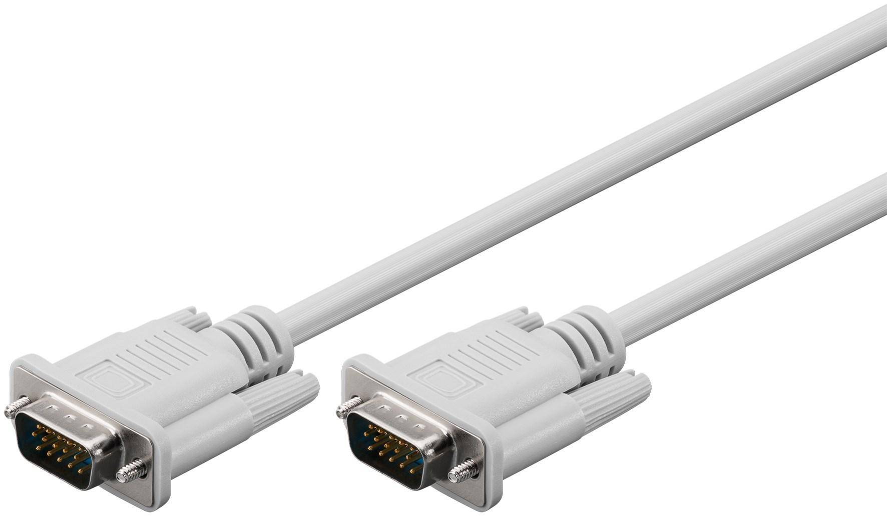 VGA Monitorkabel VGA-Stecker  VGA-Stecker grau - Länge: 3,00 m
