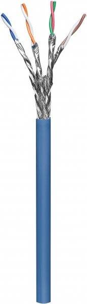 Wentronic Goobay CAT 6a Netzwerkkabel, S/FTP (PiMF), Grau, 50 m