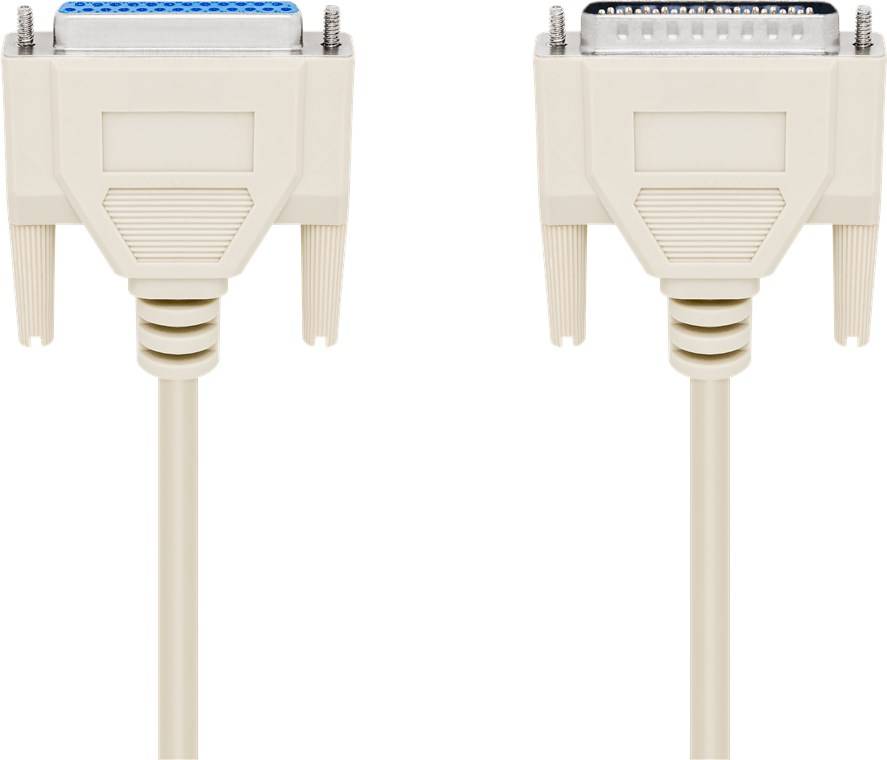 goobay D SUB 25 Pin Verlängerungskabel Stecker/Buchse grau 1.8 m (Bulk)