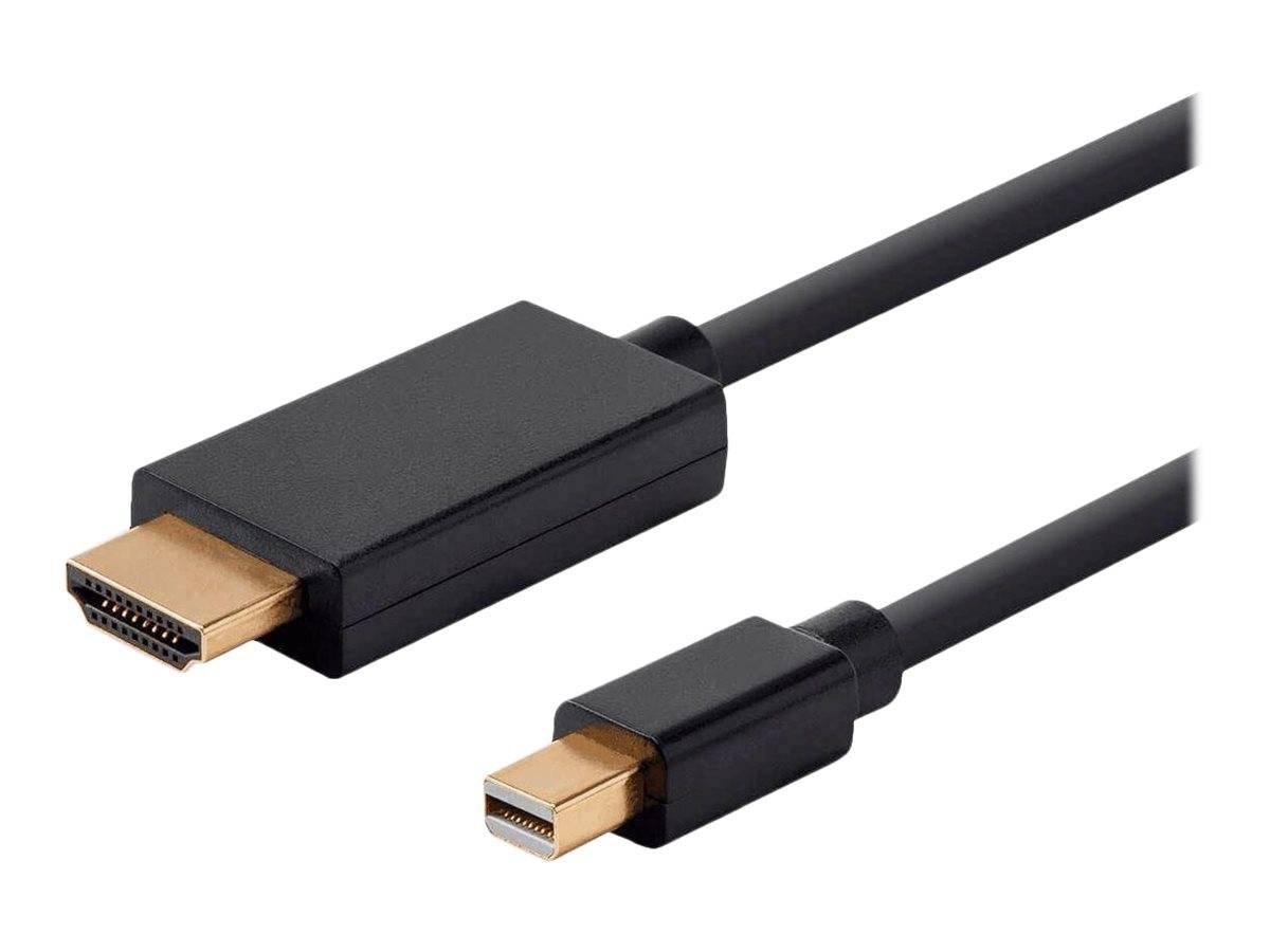 MicroConnect - Adapterkabel - Mini DisplayPort zu HDMI - 2 m - Schwarz - unterstützt 4K 60 Hz (4096 x 2160)