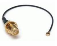 ALLNET 0.1m, U.FL/R-SMA, 0,1 m, U.FL, R-SMA, Schwarz