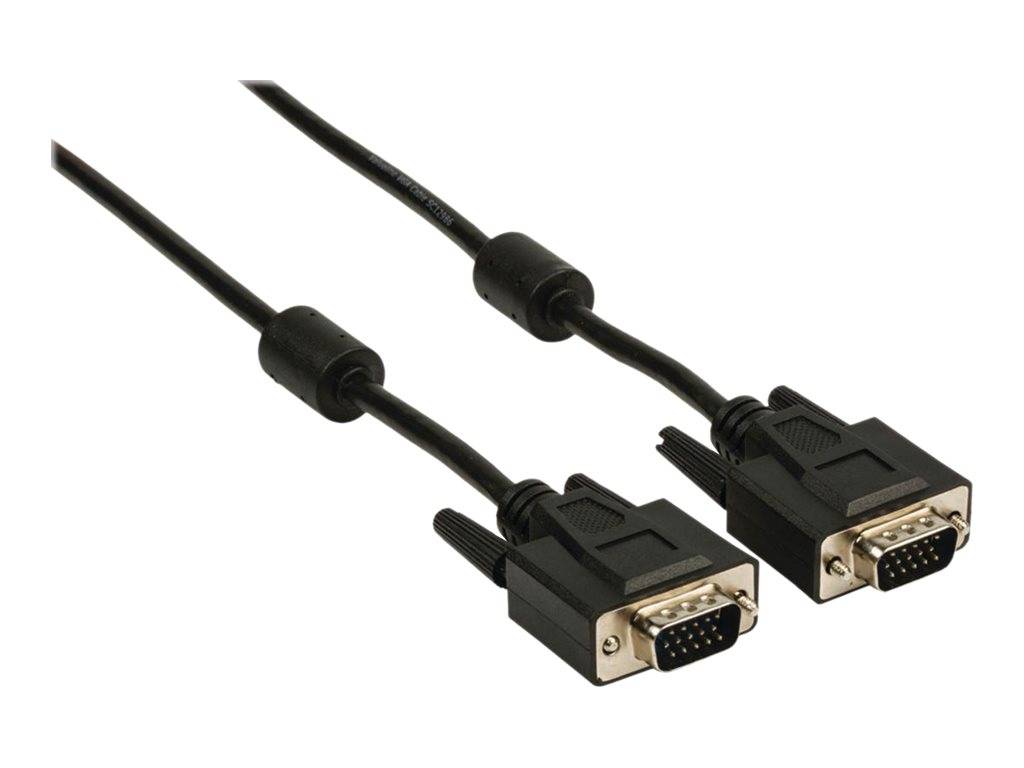 Nedis VGA-Kabel - HD-15 (VGA) (M) zu HD-15 (VGA)(M) - 2 m - rund - Schwarz