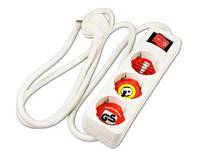 Arcas 927 00003 - 1,5 m - 3 AC-Ausgänge - Indoor - Typ F - Typ F - Weiß
