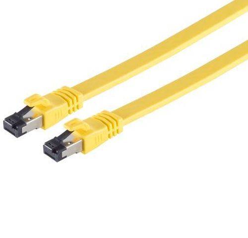 shiverpeaks Flachband Patchkabel Cat. 8.1, U/FTP, halogenfrei, gelb, 10,0 m