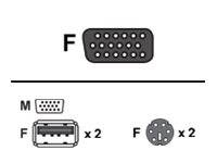 ATEN LIN5-27X6-U21G - Tastatur- / Video- / Maus- (KVM-)Kabel - 18-polig SPHD (W)