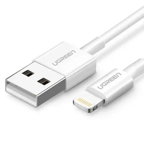 Vernickeltes Kabel 10W USB-A kompatibel mit iPhone-Kabel in Weiß 1m 480 Mbit/s Vernickeltes Kabel 10W USB-A kompatibel mit iPhone-Kabel in Weiß 1m 480 Mbit/s