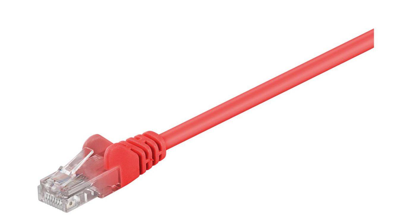 U/UTP CAT5e 0.25M Rot PVC Ungeschirmtes Netzwerkkabel