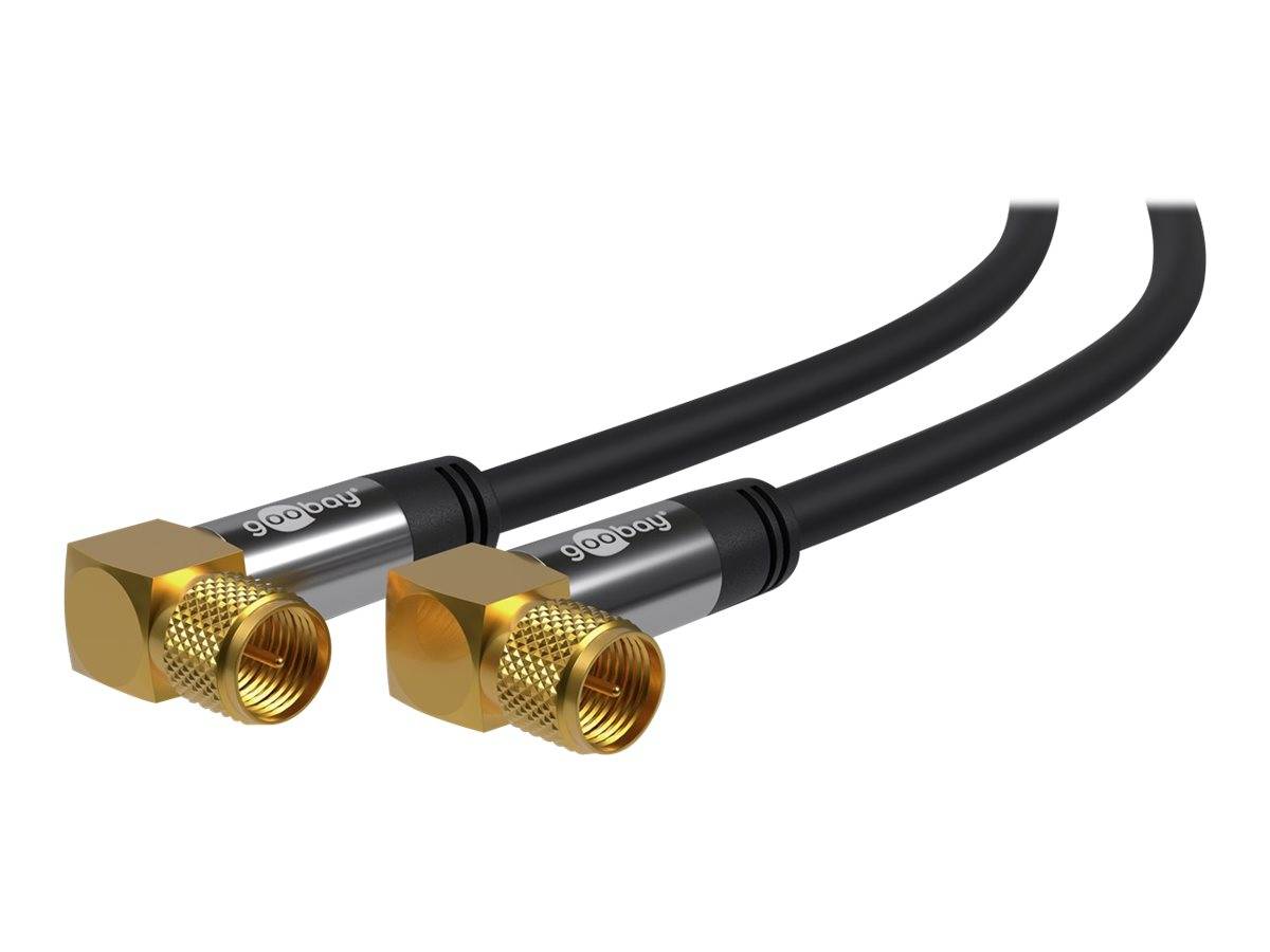 Wentronic goobay - Antennenkabel - F-Stecker männlich gewinkelt zu F-Stecker männlich gewinkelt