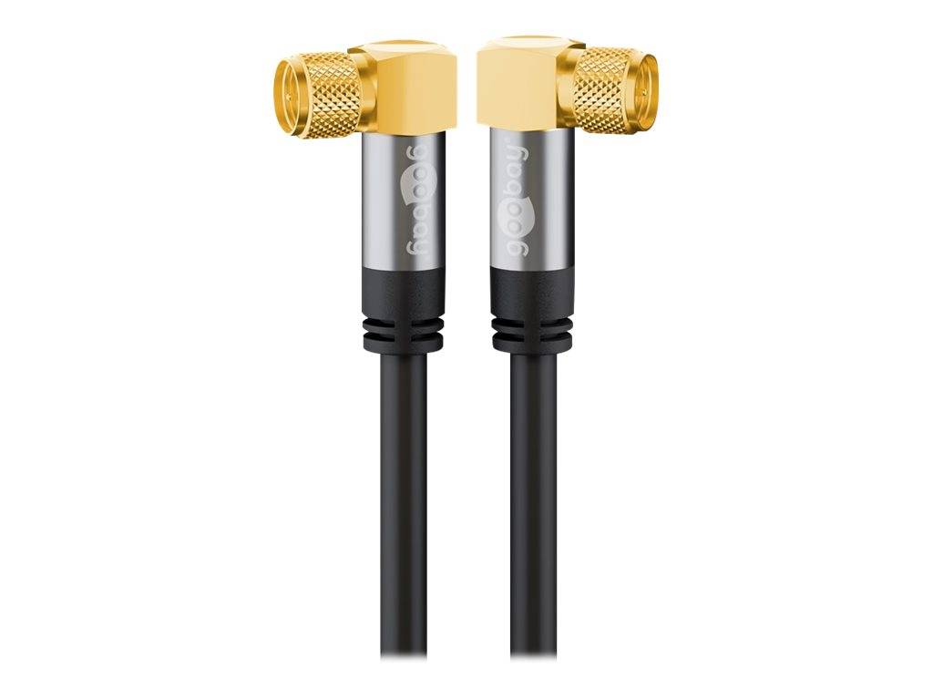 Wentronic goobay - Antennenkabel - F-Stecker männlich gewinkelt zu F-Stecker männlich gewinkelt