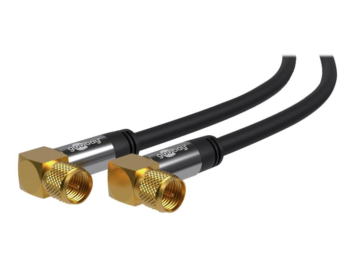 Wentronic goobay - Antennenkabel - F-Stecker männlich gewinkelt zu F-Stecker männlich gewinkelt