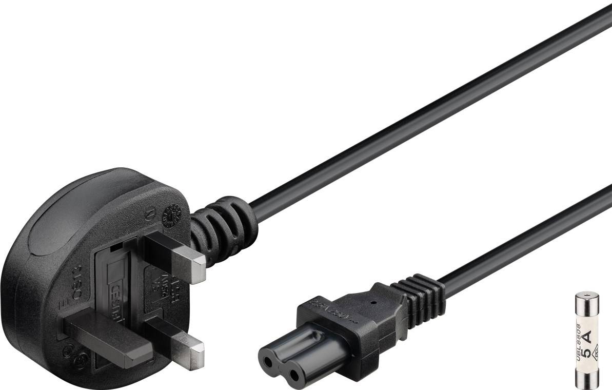 goobay UK Netzanschlusskabel schwarz 1,5 m