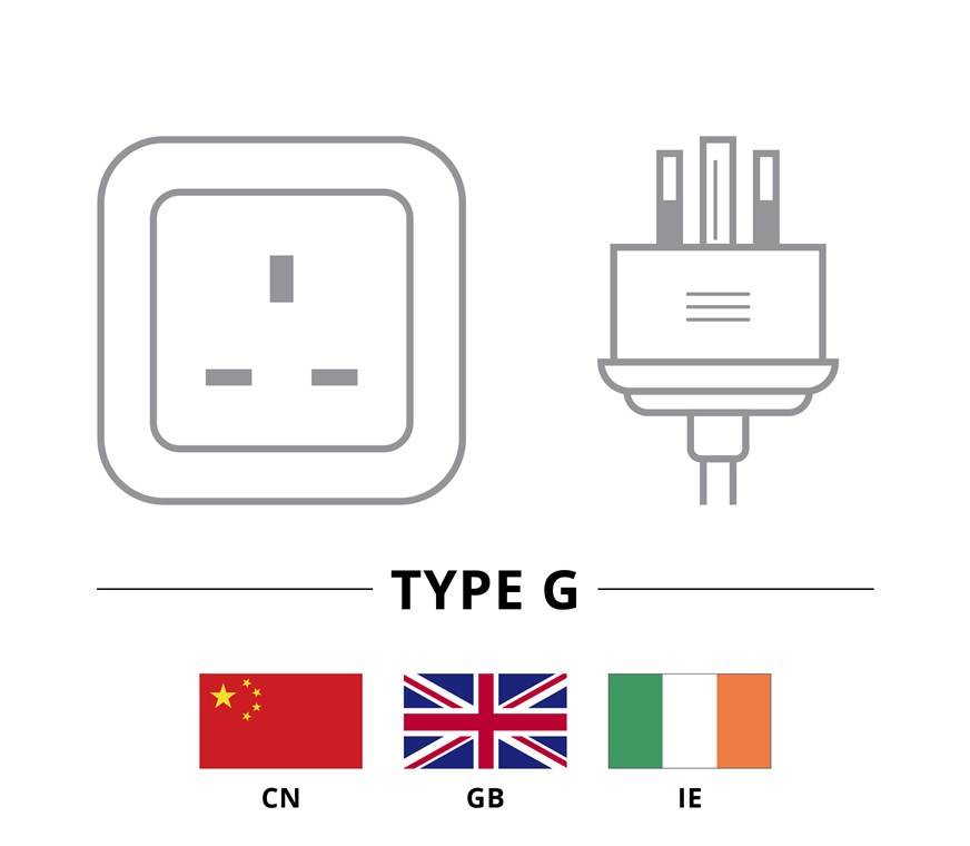 goobay UK Netzanschlusskabel schwarz 1,5 m