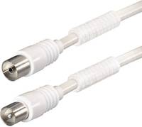 Hapena 13811, 1 m, Koaxial, Koaxial, Weiß