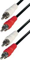 Hapena 09815, 2 x RCA, Männlich, 2 x RCA, Männlich, 1,5 m, Schwarz, Rot, Weiß