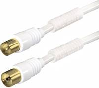 Hapena 12721, 2 m, Koaxial, Koaxial, Weiß
