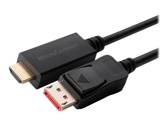 MicroConnect - Videoadapter - DisplayPort männlich eingerastet zu HDMI männlich - 50 cm - Schwarz - unterstützt 4K 60 Hz