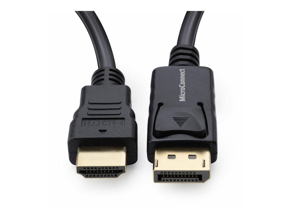 MicroConnect - Adapterkabel - DisplayPort männlich eingerastet zu HDMI männlich