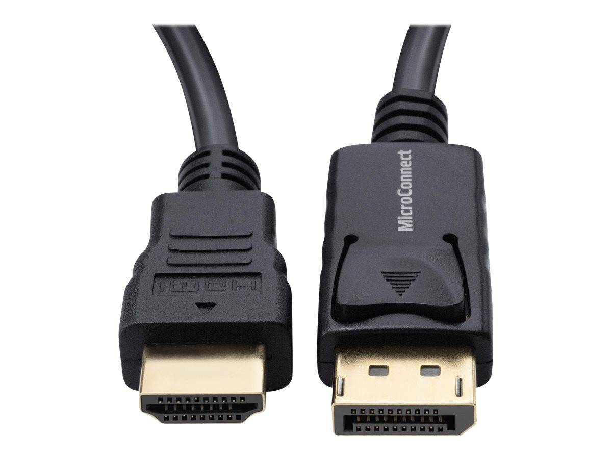 MicroConnect - Adapterkabel - DisplayPort männlich eingerastet zu HDMI männlich