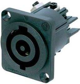 NEUTRIK Netz-Steckverbinder Buchse, Einbau vertikal Gesamtpolzahl: 3 32 A Schwarz NAC3MP-HC 1 St