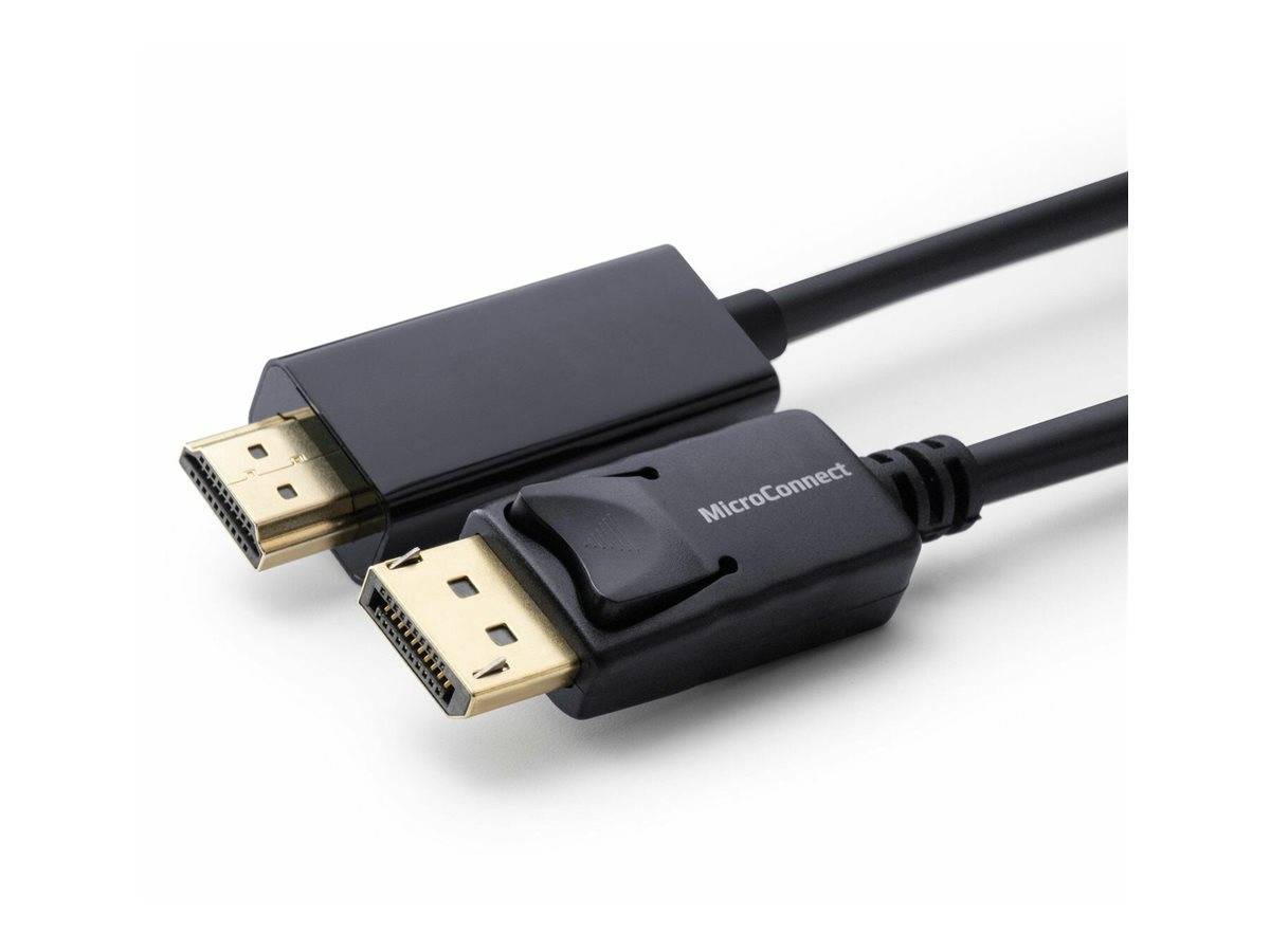 MicroConnect - Adapterkabel - DisplayPort männlich eingerastet zu HDMI männlich