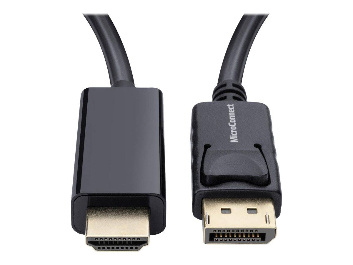 MicroConnect - Adapterkabel - DisplayPort männlich eingerastet zu HDMI männlich