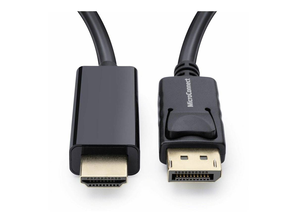 MicroConnect - Adapterkabel - DisplayPort männlich eingerastet zu HDMI männlich