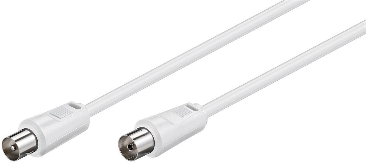 Goobay Coaxial cable - 2.5m - 2,5 m - coaxial - Koaxial - Weiß - Anschluss Kabel