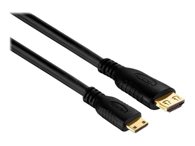 Zwei HDMI-Kabel mit vergoldeten Anschlüssen, eine Nahaufnahme der Enden, die für hochauflösende Multimedia-Verbindungen verwendet werden.