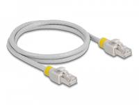 Delock Patch-Kabel - RJ-45 (M) zu RJ-45 (M) - 1 m - 6 mm - S/FTP - CAT 6a - gesc