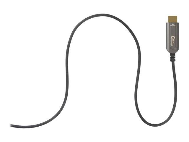 MicroConnect Premium - Adapterkabel - DisplayPort männlich zu HDMI männlich - 30 m - Hybrid Kupfer/Kohlefaser - Schwarz