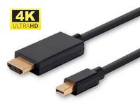 MicroConnect - Adapterkabel - Mini DisplayPort zu HDMI - 3 m - Schwarz - unterstützt 4K 60 Hz (4096 x 2160)
