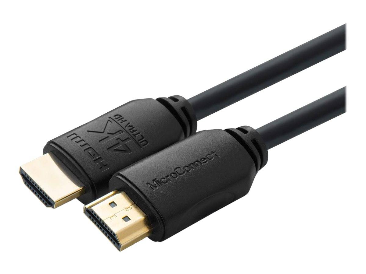 MicroConnect - Highspeed - HDMI-Kabel mit Ethernet - HDMI männlich zu HDMI männlich - 1.5 m - Dreifachisolierung - Schwa