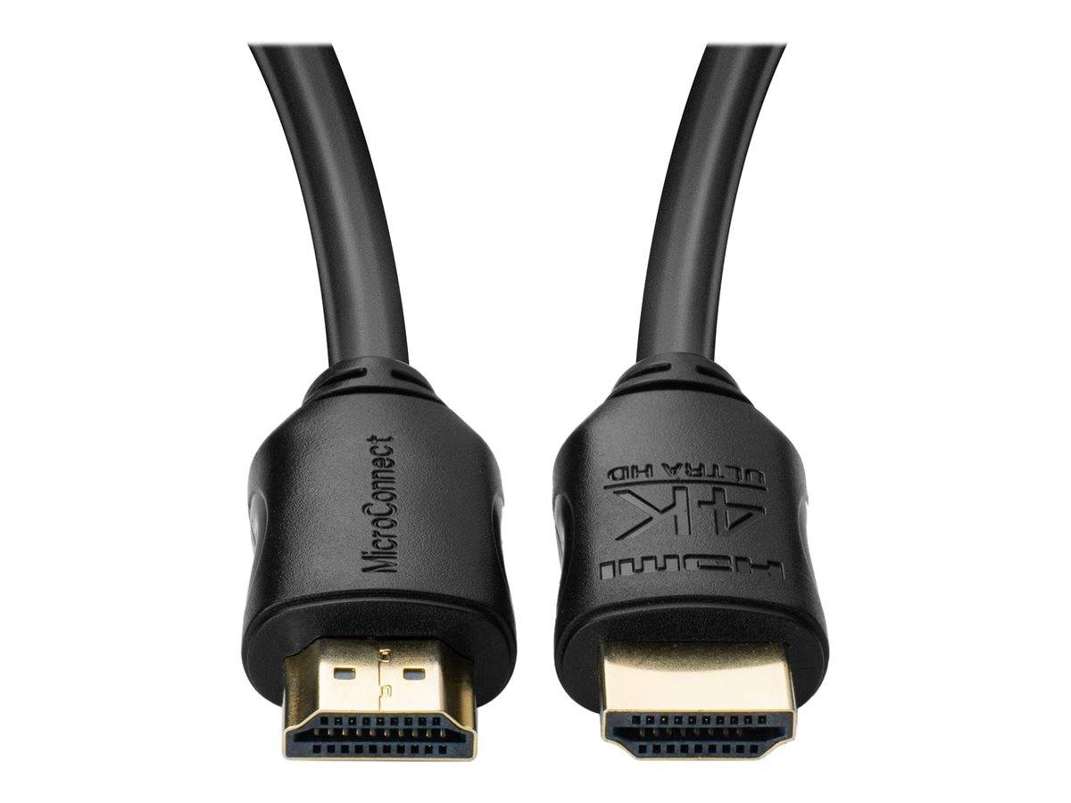 MicroConnect - Highspeed - HDMI-Kabel mit Ethernet - HDMI männlich zu HDMI männlich - 1.5 m - Dreifachisolierung - Schwa