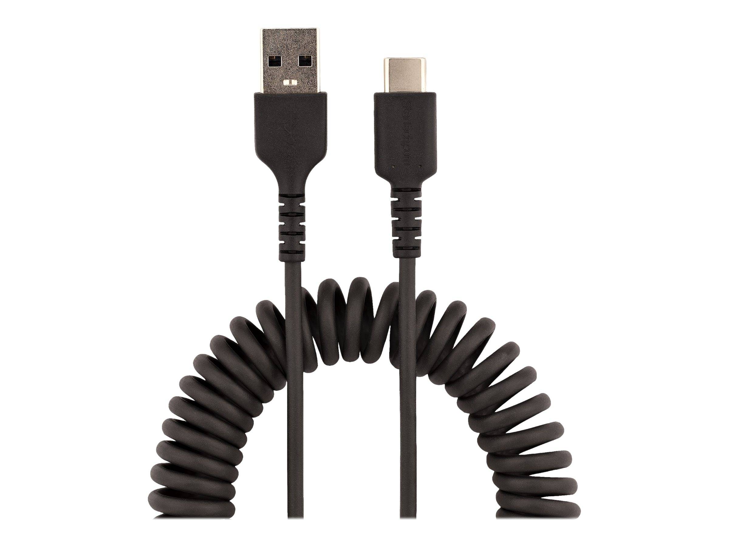 StarTech.com 1m USB A auf USB C Kabel, hochbelastbares Spiralkabel für Laden & Synchronisieren, USB 2.0 A zu Typ-C Ladek