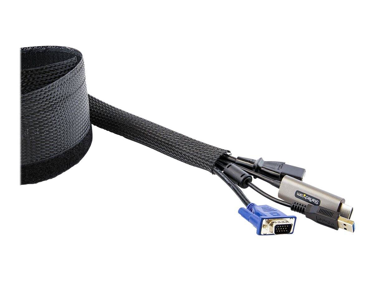 StarTech.com 10ft (3m) Cable Management Sleeve, Trimmable Heavy Duty Cable Wrap, 1.2"" (3cm)